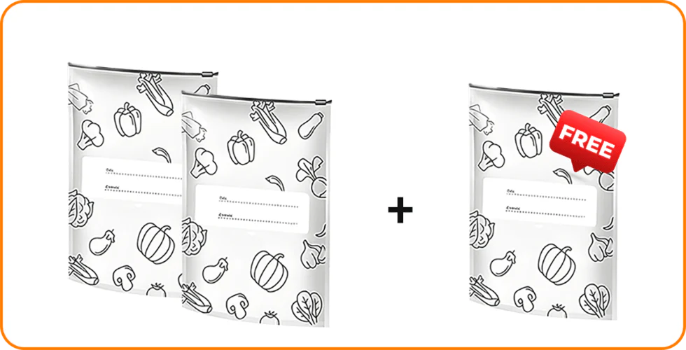 Bolsas de almacenamiento reutilizables con cierre de papel de aluminio