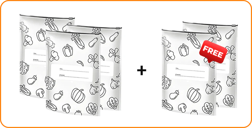 Bolsas de almacenamiento reutilizables con cierre de papel de aluminio