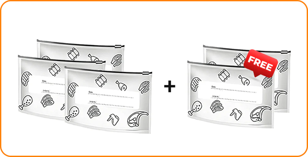 Bolsas de almacenamiento reutilizables con cierre de papel de aluminio
