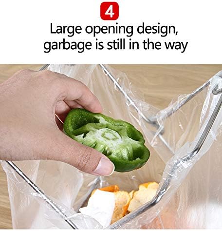 Home Kitchen Desktop Trash Bag Holder Folding Trash Bag Bracket Organizer Dishcloth Towel Rack Garbage Bag Rack