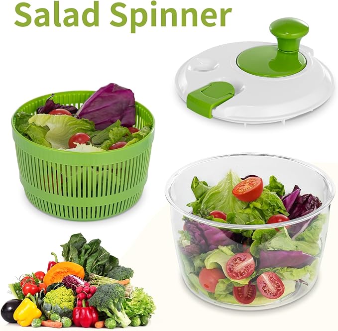 Hot Sale Dropshipping Kitchen Accessories Quick Dry Design Manual Plastic Salad Fruit Spinner Dehydrated Vegetables