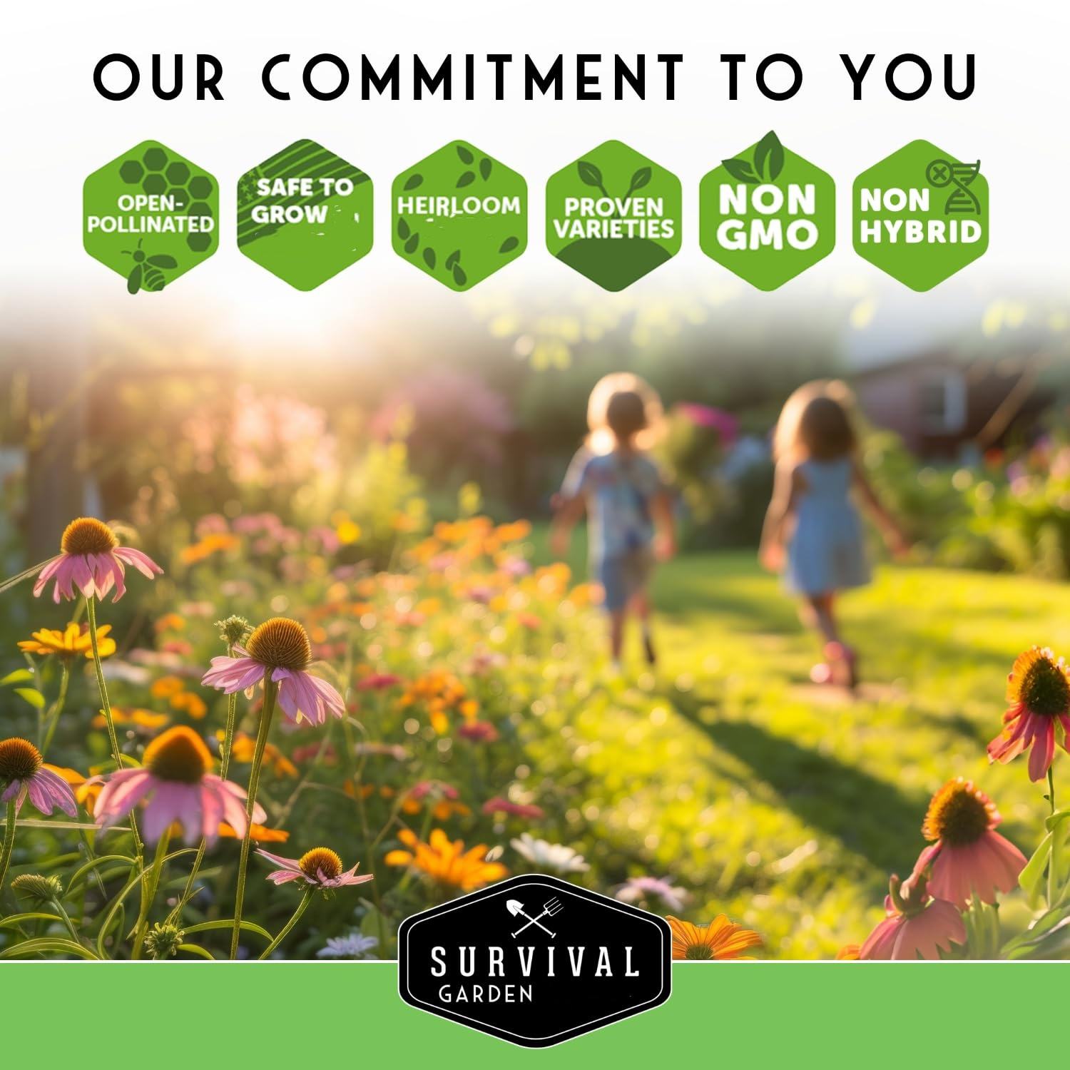 36-Pack Heirloom Flower Seed Kit – Non-GMO, Pollinator-Friendly Blooms for Bees & Butterflies